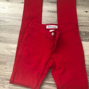 JW Maxx women’s red jeggings size small